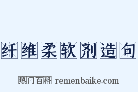 纤维柔软剂造句是什么意思的图片